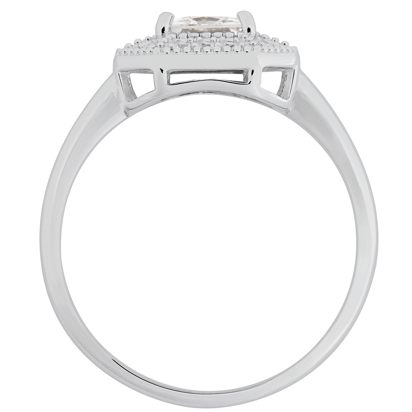 Revere Sterling Silver Vintage Cubic Zirconia Halo Ring Review