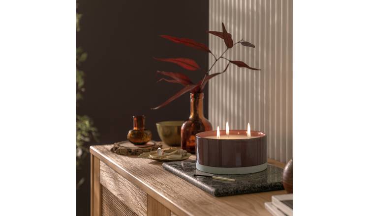 Buy Habitat Large Ceramic Candle - Patchouli &amp; Plum | Candle holders | Habitat