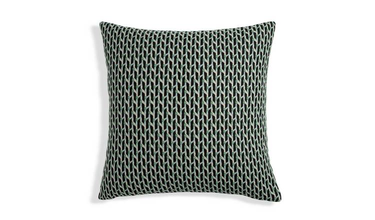 Habitat Mono Geo Jacquard Cushion Cover - 43x43cm