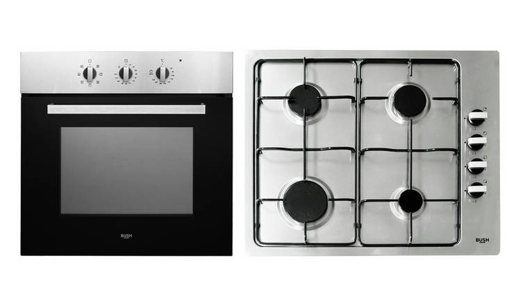Bush BIBGP 60cm Gas Pack & Electric Single Oven - S/Steel