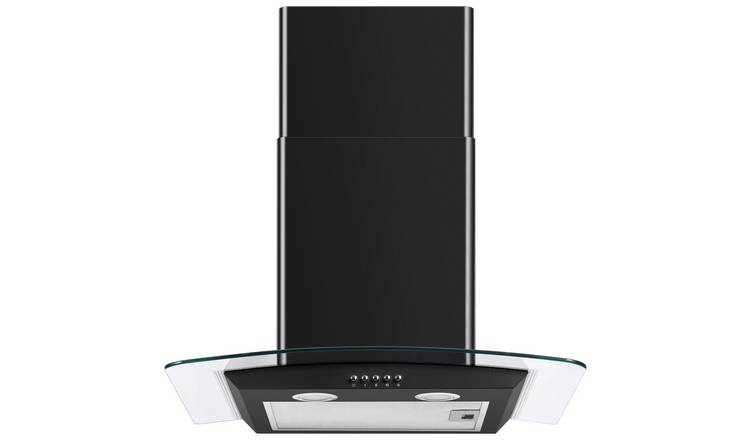 Bush BGH60BK 60cm Chimney Cooker Hood - Black