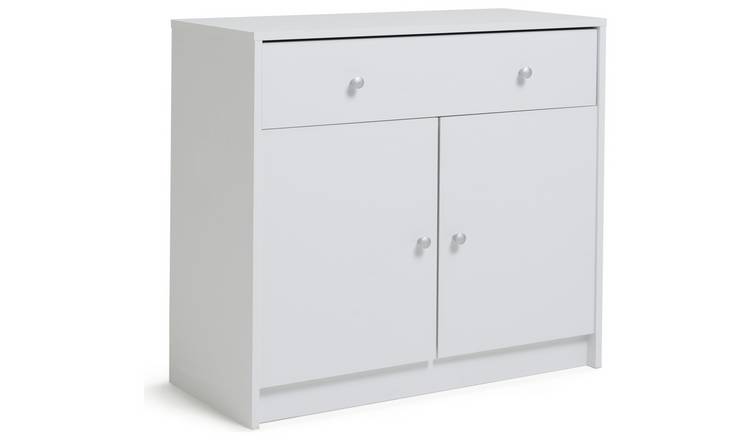 Argos Home Maine Tall CD and DVD Storage unit - White by Argos