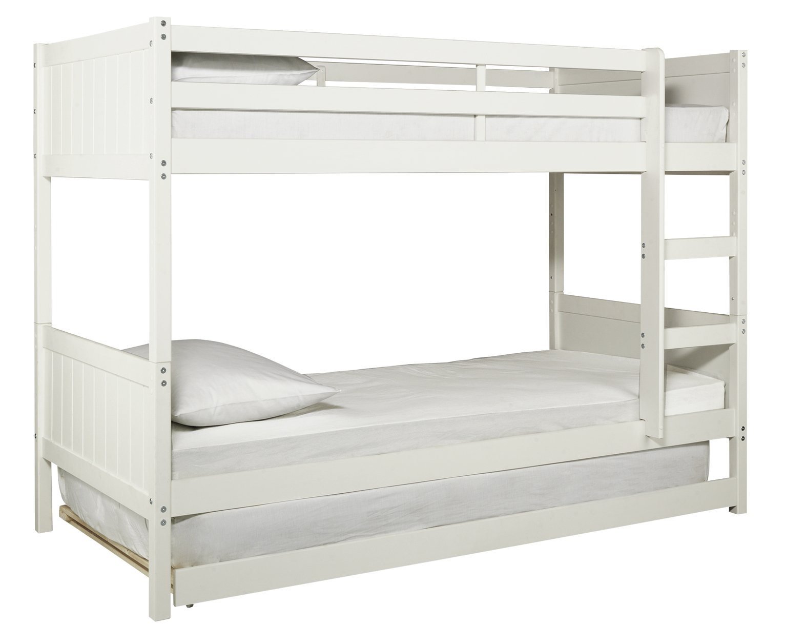 Argos Home Detachable Bunk Bed, Trundle & 3 Mattresses-White Review
