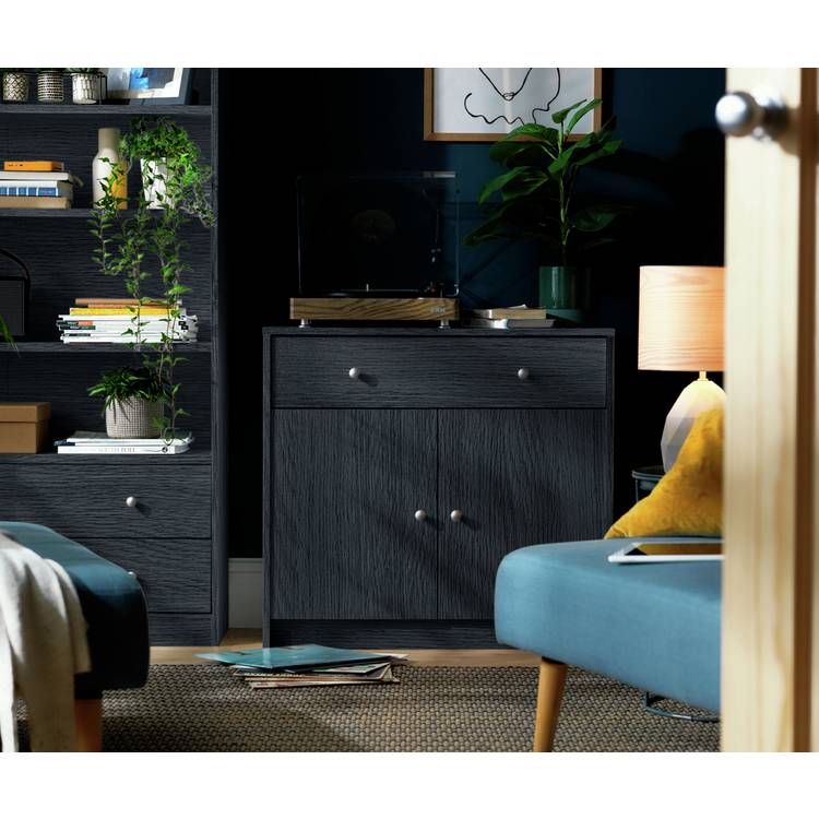 Argos Home Maine 2 Door 1 Drawer Sideboard - Black 0
