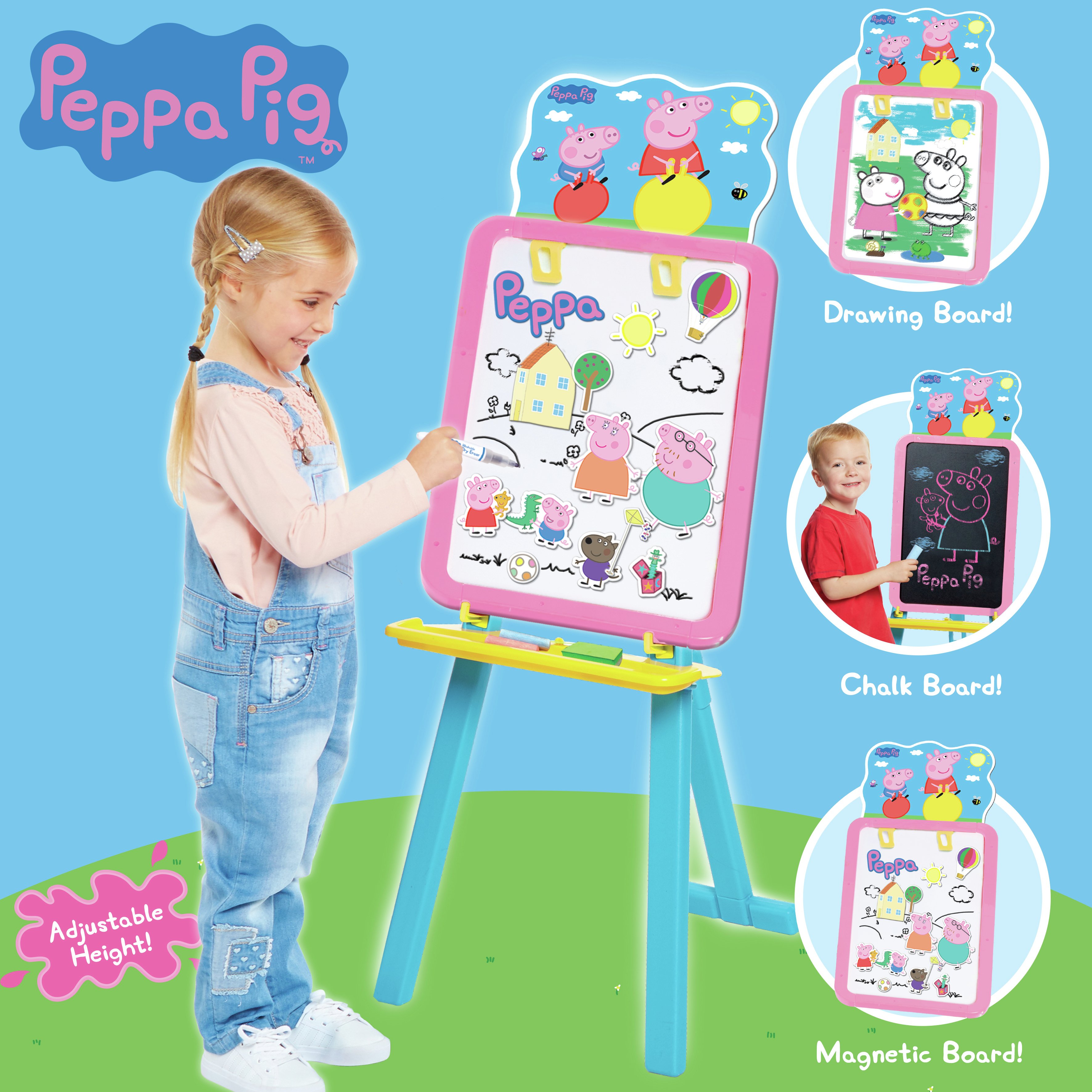 peppa pig deluxe easel playset