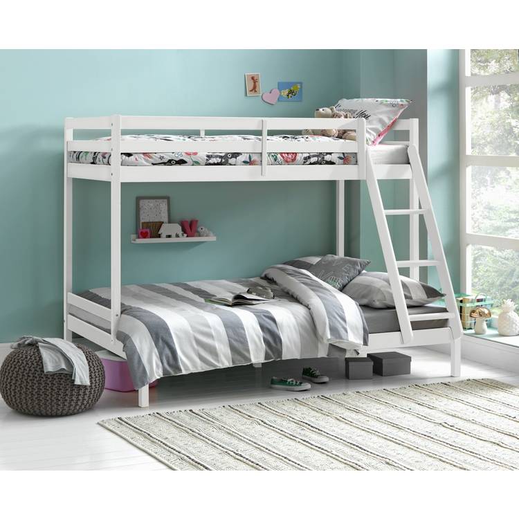 Argos Home Kaycie Triple Bunk Bed & 2 Kids Mattresses -White 0