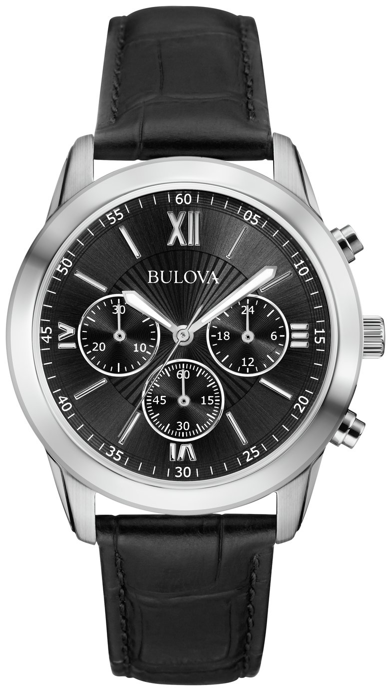 all black men's bulova watch