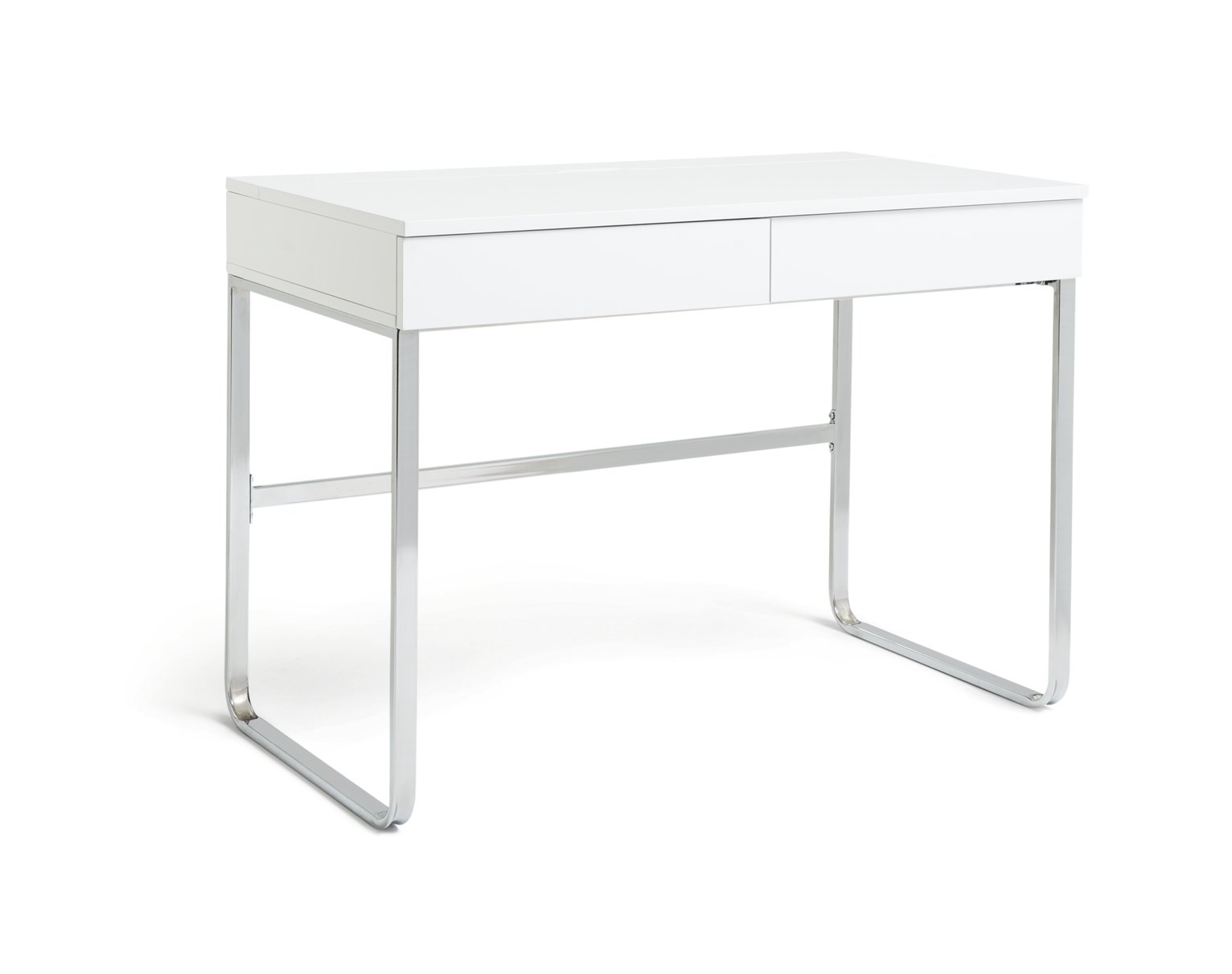 Habitat Sammy 2 Drawer Desk - White Gloss