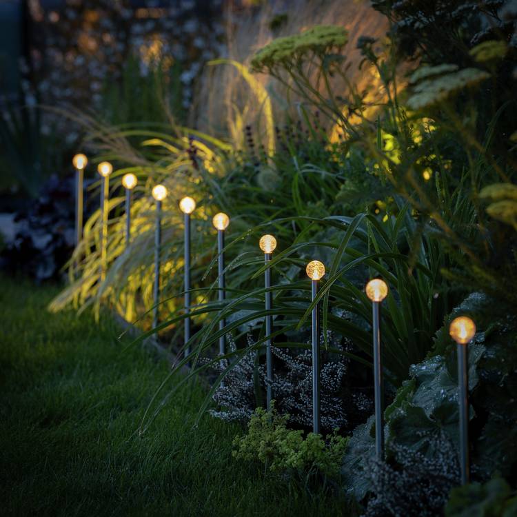 Habitat Warm White Solar Stake Lights - Set of 10 0