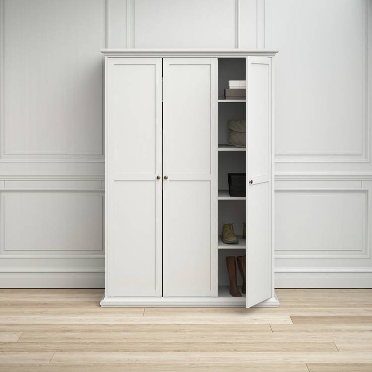 Tvilum Paris  3 Door Wardrobe - Grey 0