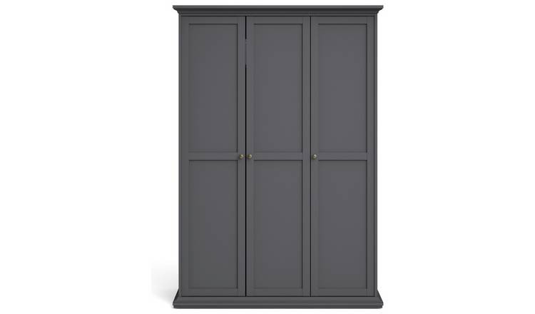 Tvilum Paris  3 Door Wardrobe - Grey