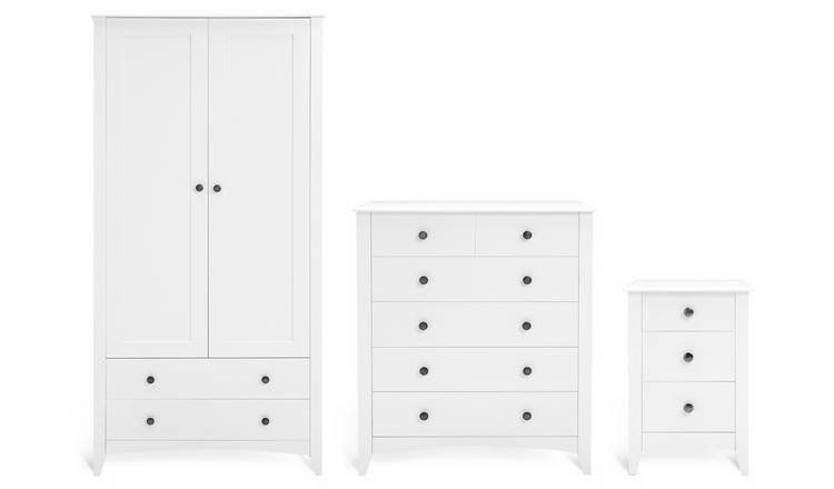 Habitat Minato 3 Piece 2 Door Wardrobe Set - White