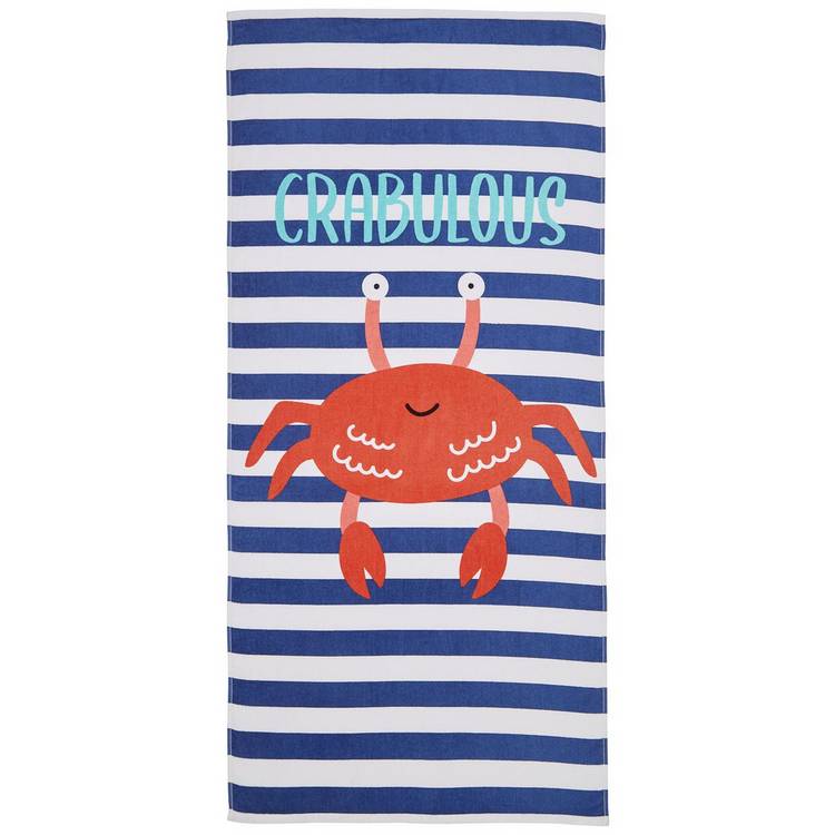 Catherine Lansfield Carabulous Beach Towel - Blue 0