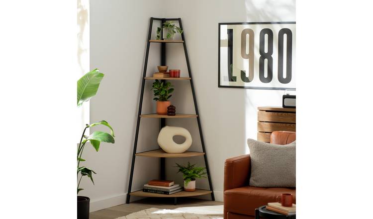Habitat Loft Living Medium Corner Shelving Unit - Oak