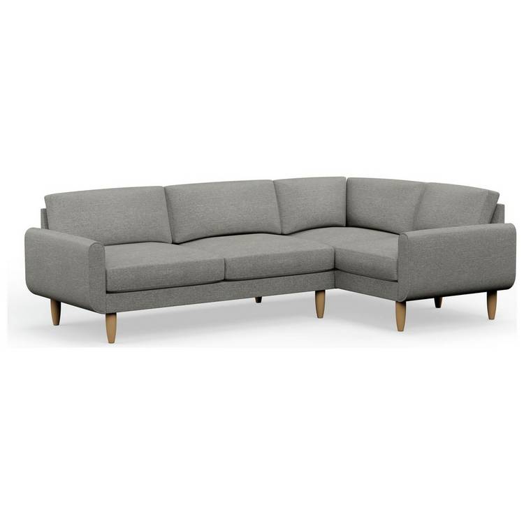 Hutch Slim Reversible Round Arm 5 Seater Sofa - Dove Grey 0