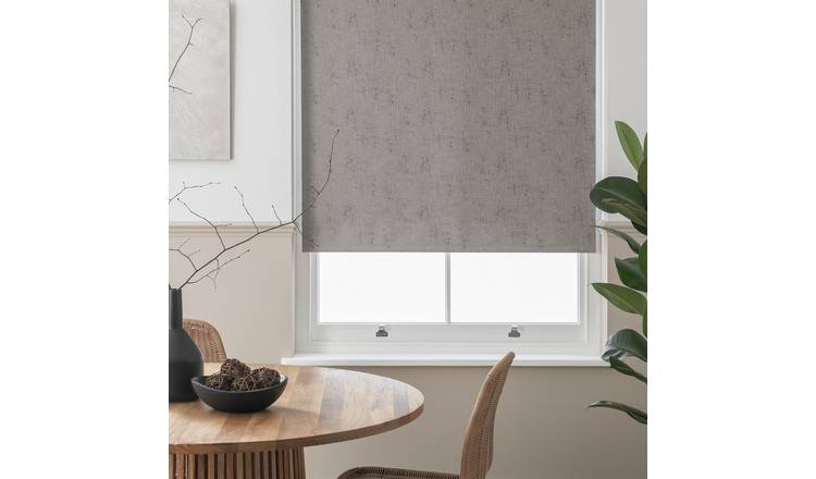 Habitat Mottled Blackout Grey Roller Blind - 90cm