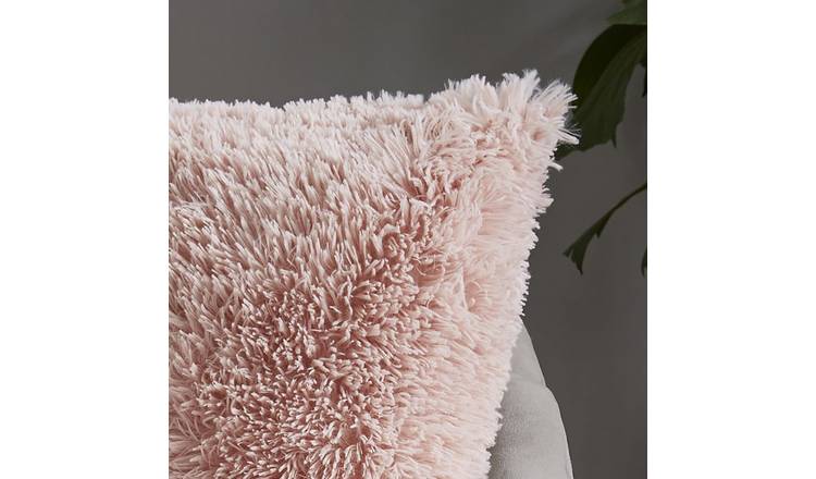 Blush pink shop fluffy cushions