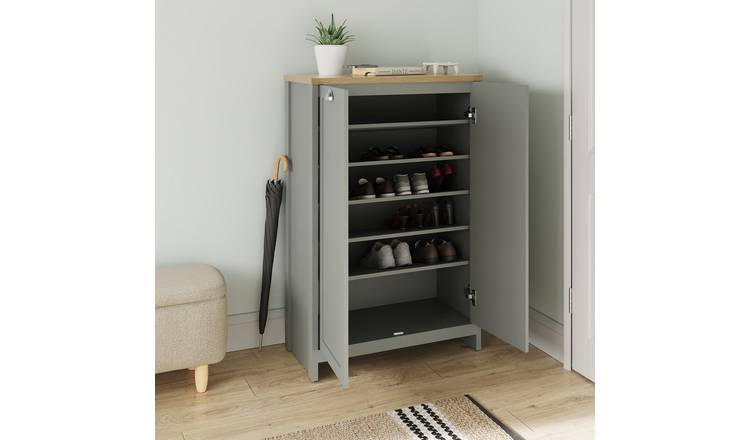 Buy GFW Lancaster 2 Door Shoe Storage Cabinet Grey Shoe