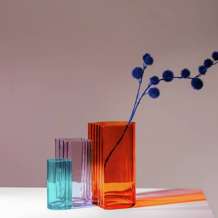 Habitat 60 Wiggle Glass Vase - Medium - Purple 0
