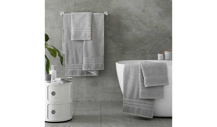Catherine Lansfield Zero Twist Hand Towel - Silver