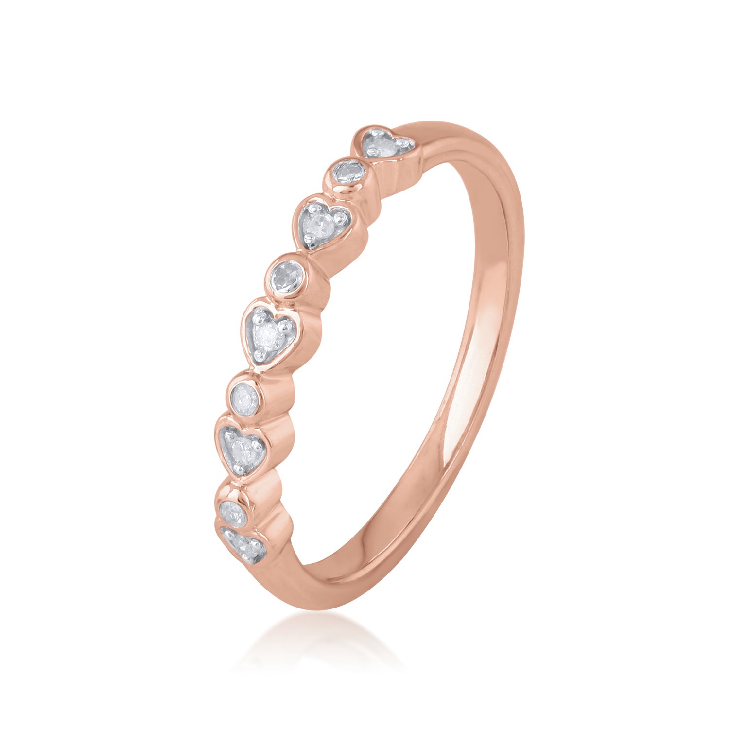 Revere Rose Gold Plated 0.05ct tw Diamond Heart Ring Review