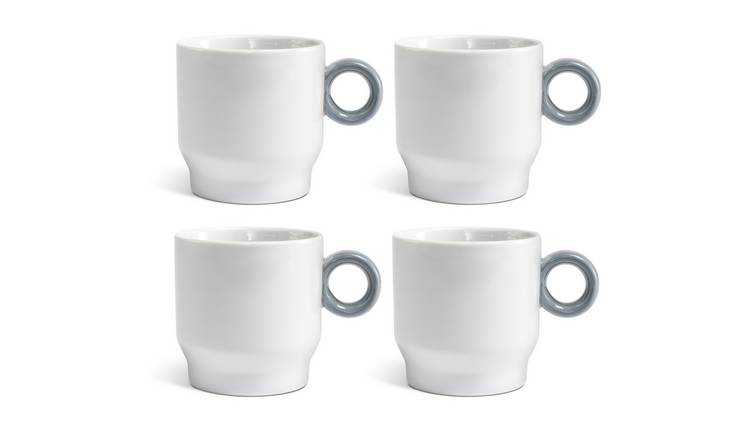 Designed by Sebastian Conran Set of 4 Coffee Cups - Grey