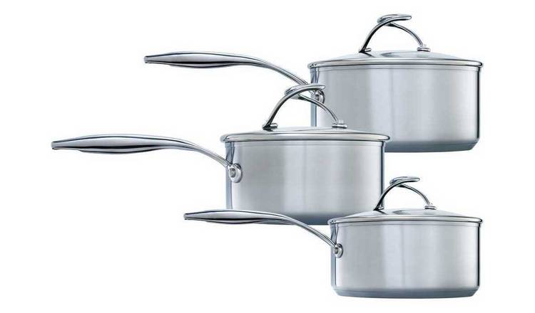 Circulon S Series 3 Piece Stainless Steel Pan Set - Metallic