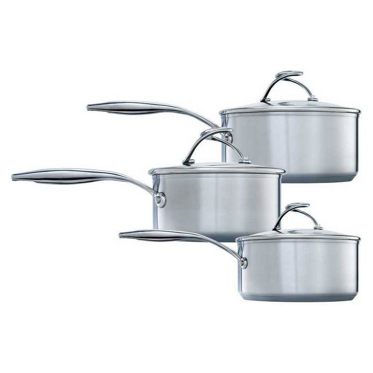 Circulon S Series 3 Piece Stainless Steel Pan Set - Metallic 0