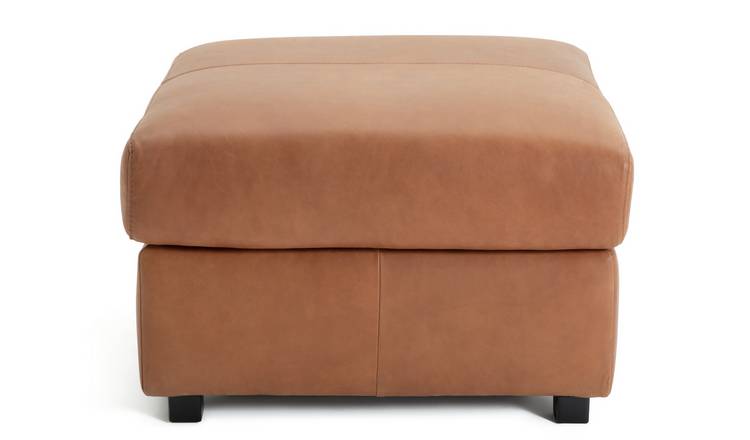 Argos leather store chair and footstool