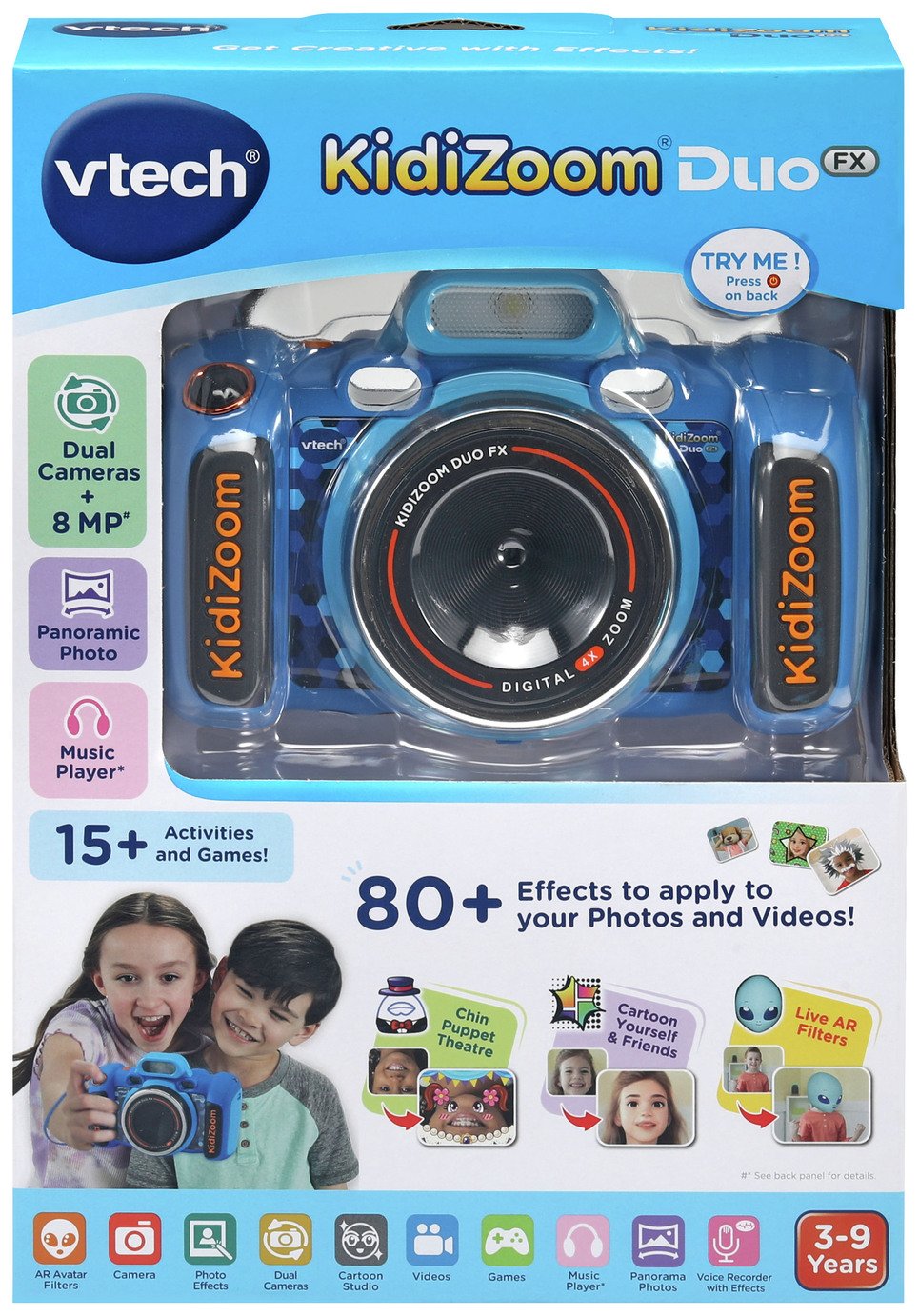 VTech Kidizoom Duo FX Aquamarina Appareil Photo pour Enfants, Selfies, vidéo, écran Couleur, Studio de Bande dessinée, filtres et Effets Amusants, Cadeau pour Enfants de 4 à 12 Ans, Version ESP VTech Kidizoom Duo FX Aquamarina Appareil Photo pour Enfants, Selfies, vidéo, écran Couleur, Studio de Bande dessinée, filtres et Effets Amusants, Cadeau pour Enfants de 4 à 12 Ans, Version ESP