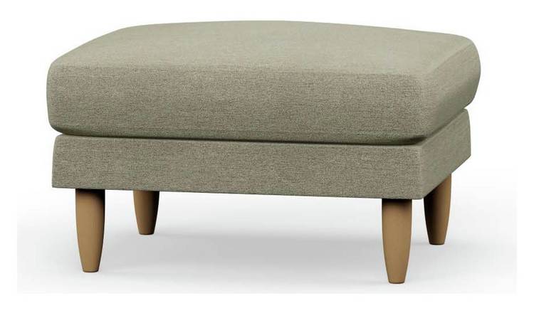 Hutch Fabric Footstool - Oat