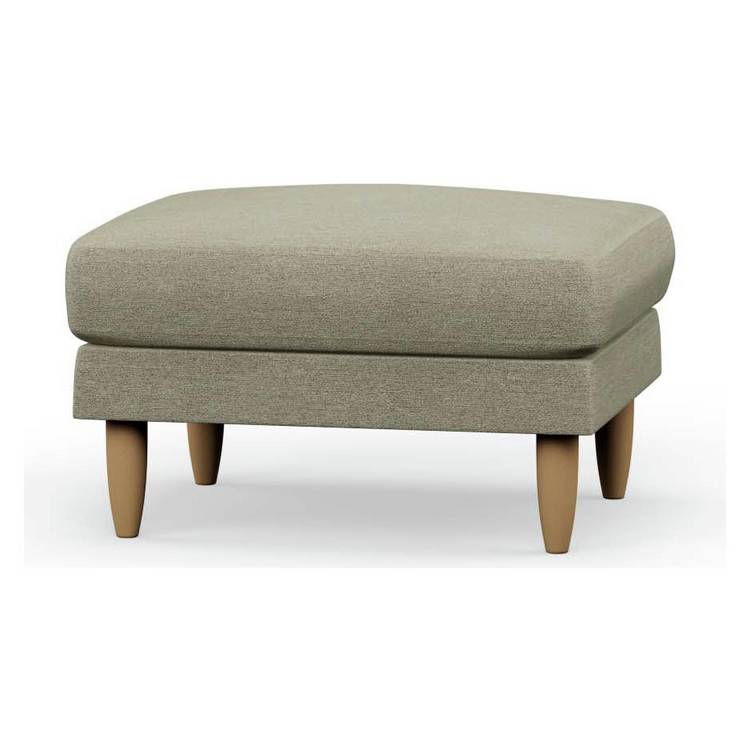 Hutch Fabric Footstool - Oat 0