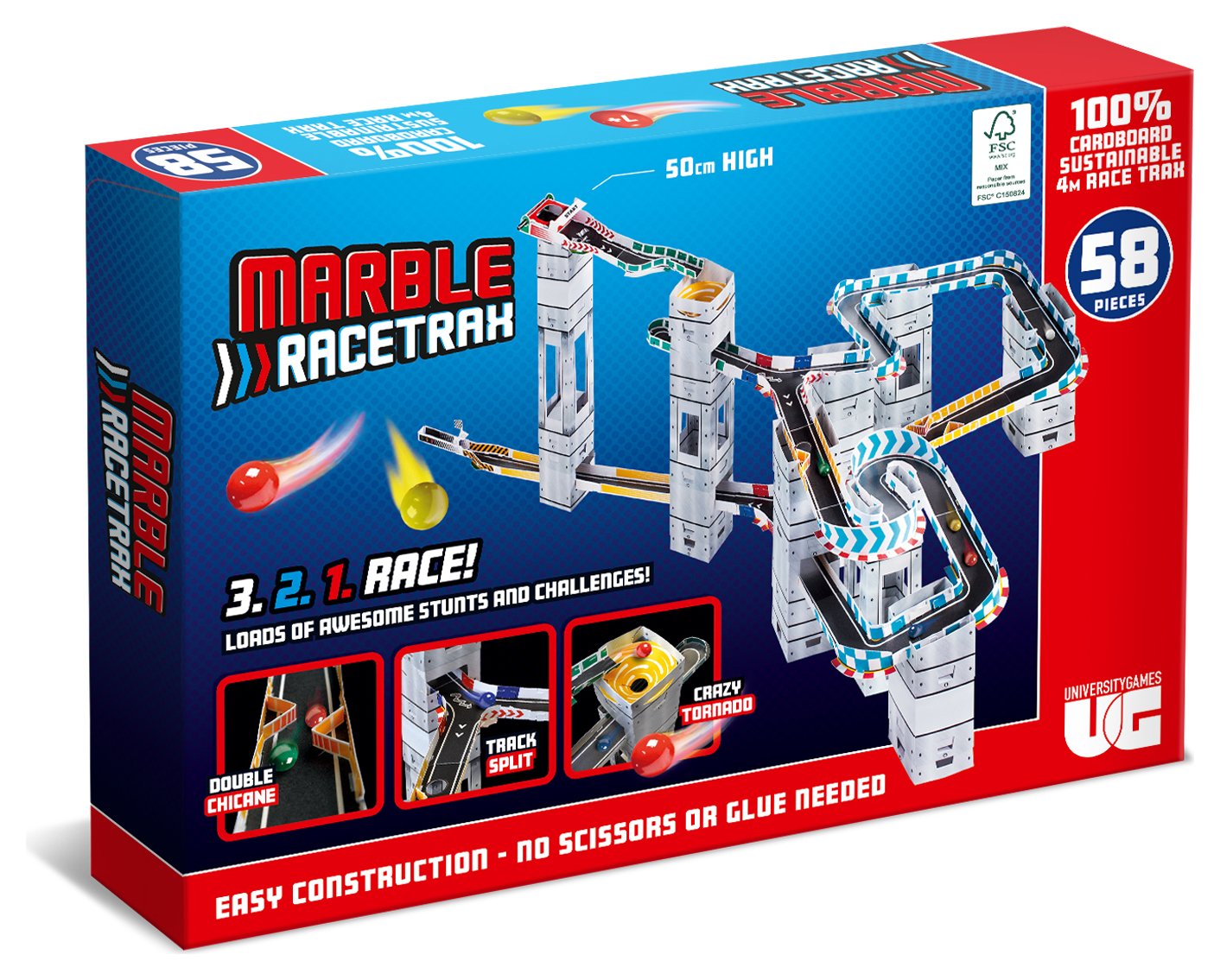 Marble Race Trax - Make Your Own Race Track 58 pcs 3D Puzzle