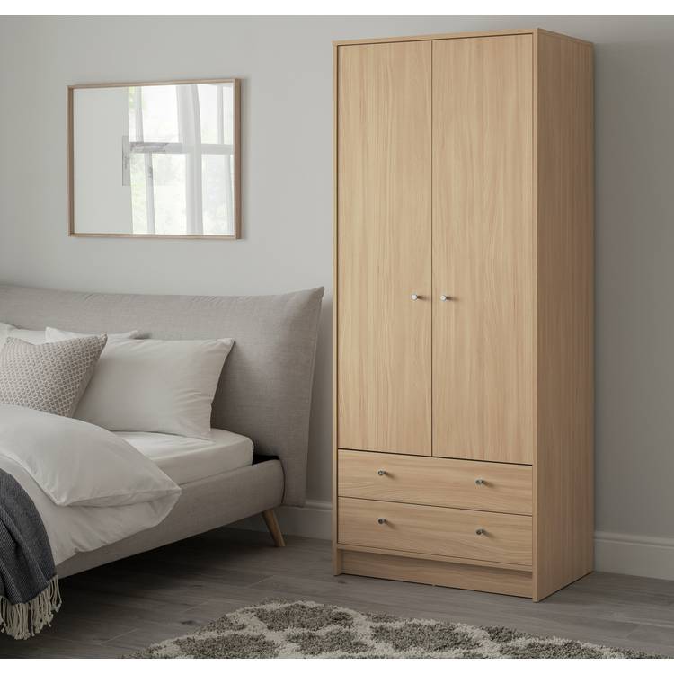Argos Home Malibu 2 Door 2 Drawer Wardrobe - Beech Effect 0