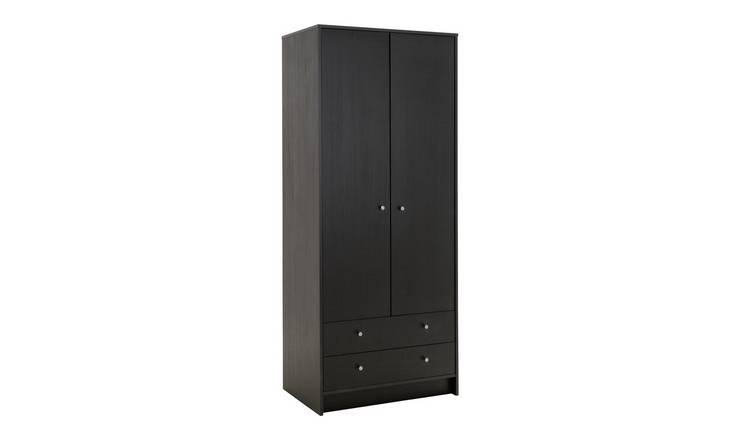 Dark wood deals wardrobe argos