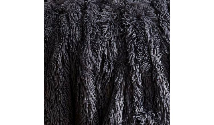 Buy Catherine Lansfield Cuddly Throw Charcoal 150x200cm Blankets and throws Argos