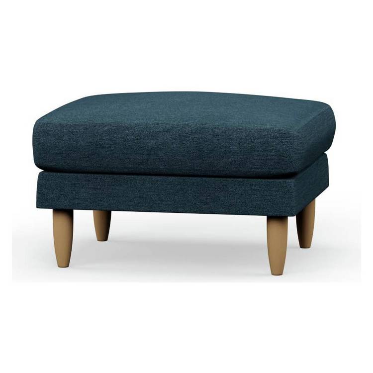 Hutch Fabric Footstool - Aegean Blue 0