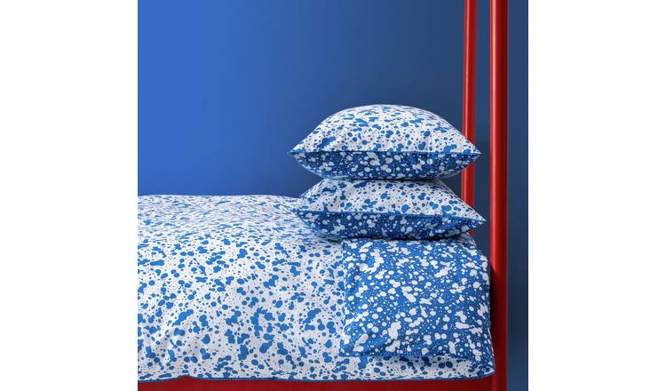 Habitat 60 Jackson Blue & White Cotton Bedding Set - King