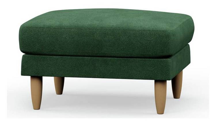 Hutch Fabric Footstool - Sage Green