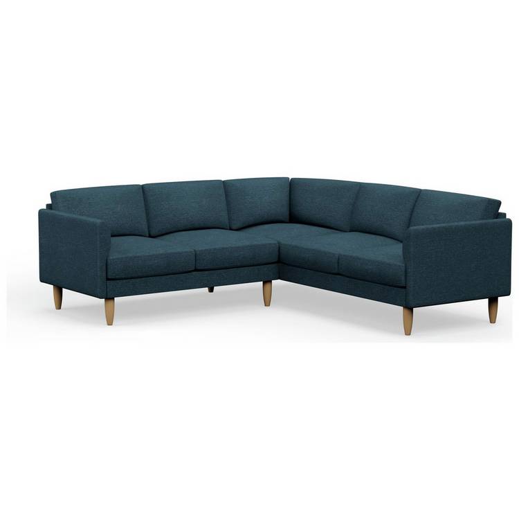 Hutch Plus Reversible Curve Arm 5 Seater Sofa - Aegean Blue 0