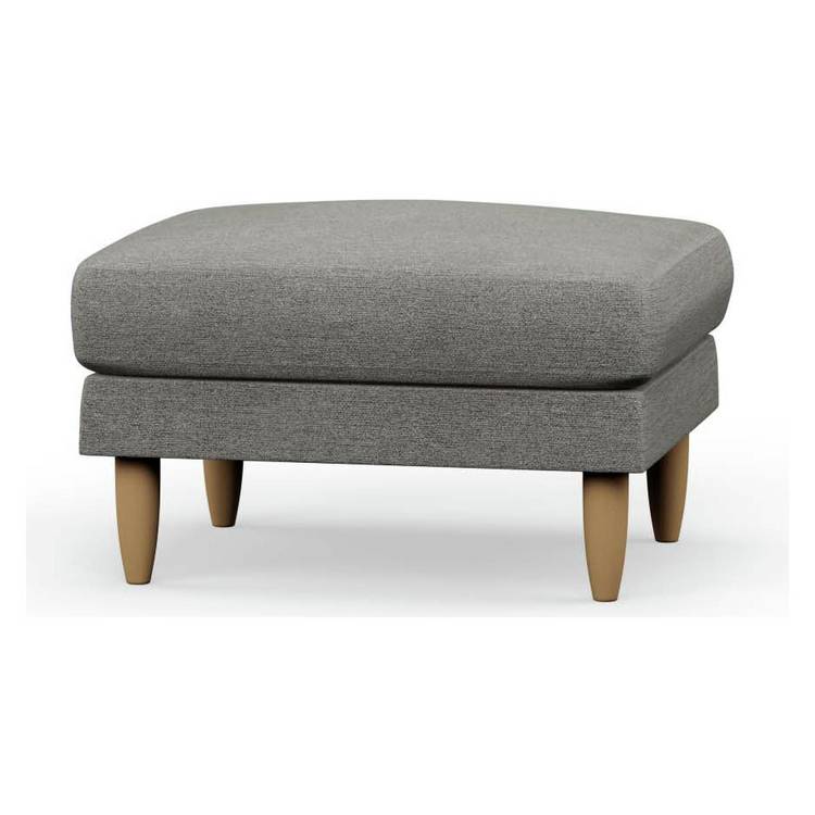 Hutch Fabric Footstool - Dove Grey 0