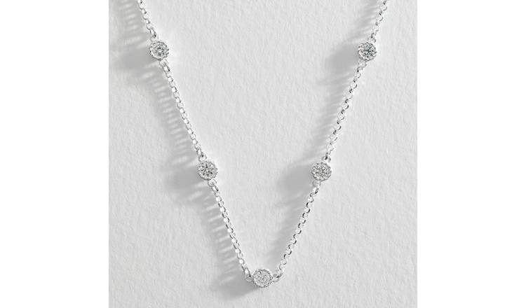 Long cubic zirconia on sale necklace