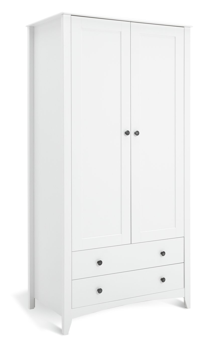Habitat Minato 2 Door 2 Drawer Wardrobe - White