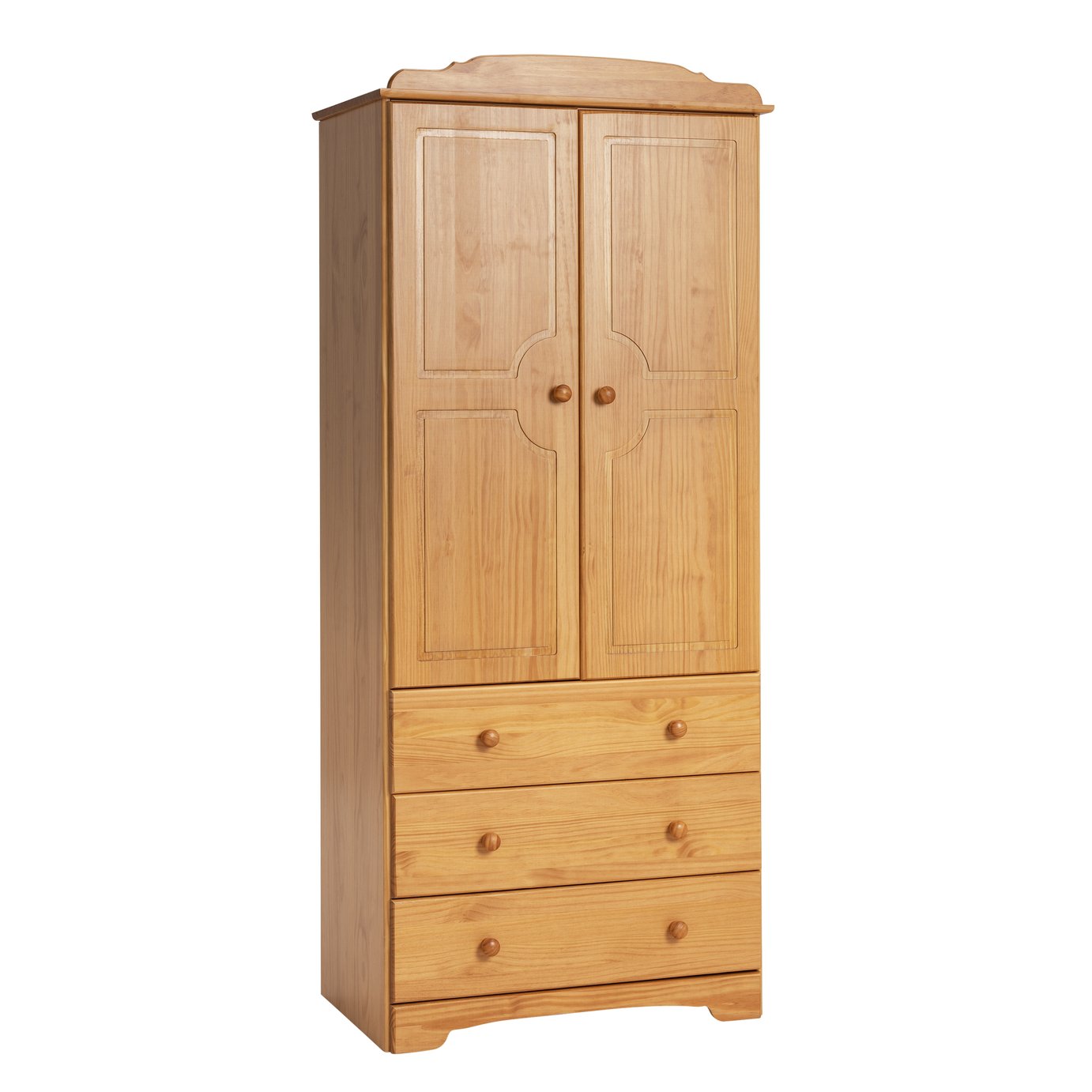 Argos Home Nordic 2 Door 3 Drawer Wardrobe - Pine