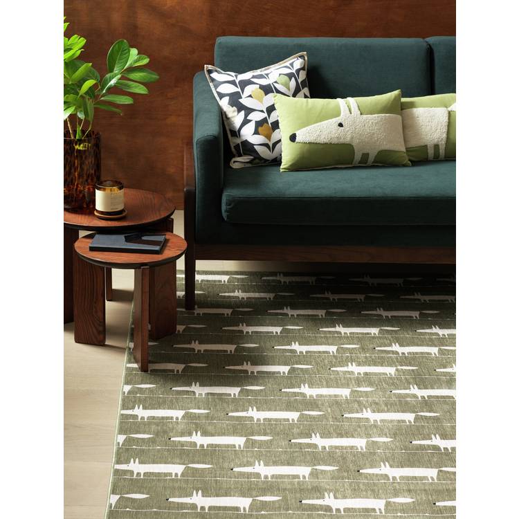 Habitat x Scion Mr Fox Printed Rug - 160 x 230cm - Green  0