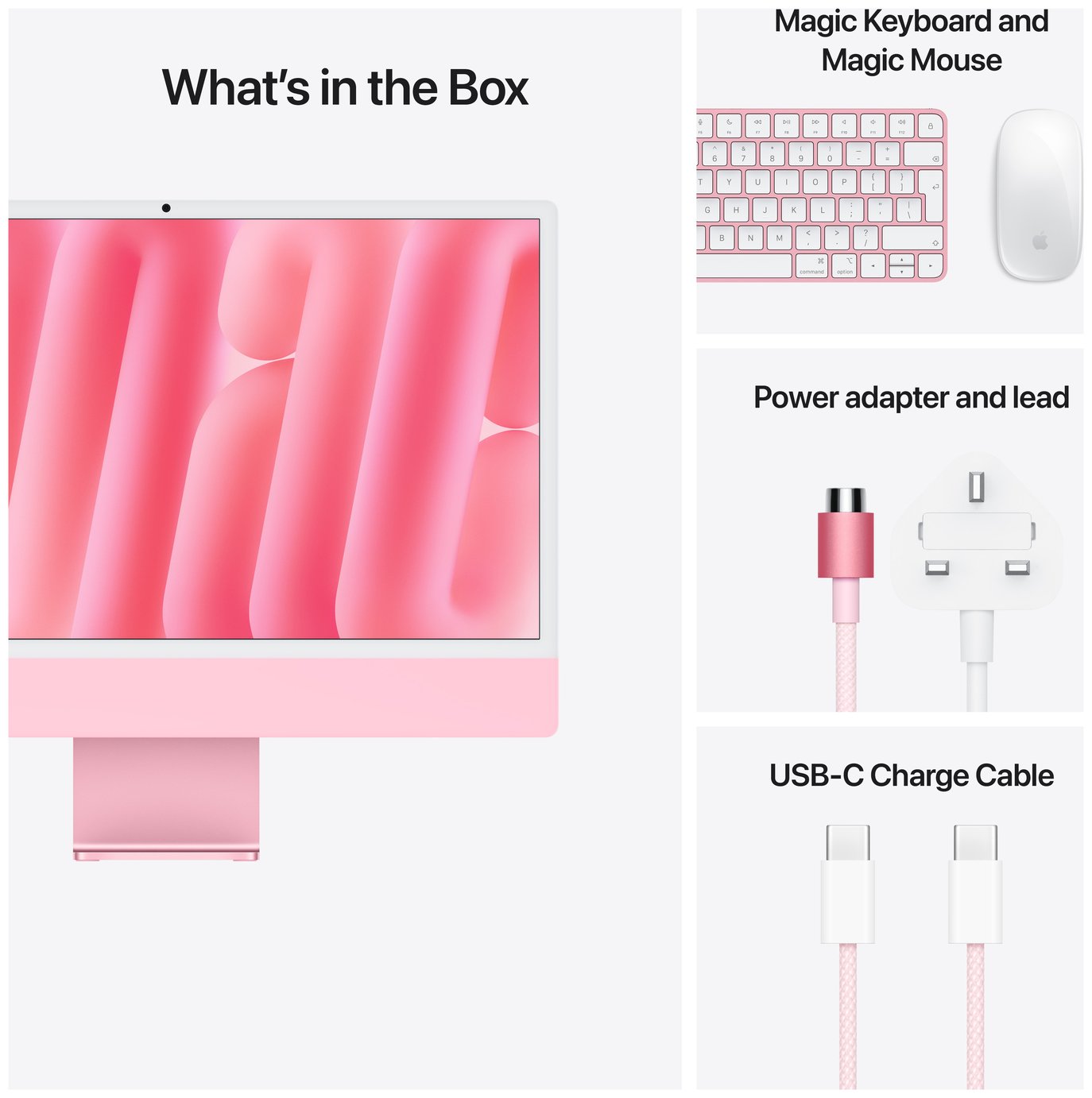 Buy Apple iMac 2024 24in M4 8 Core 16GB 256GB - Pink | iMacs | Argos