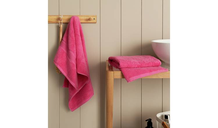 Habitat Supersoft 2 Pack Hand Towel - Raspberry