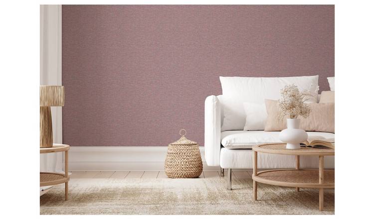 Esselle Home Textured Weave Purple Wallpaper