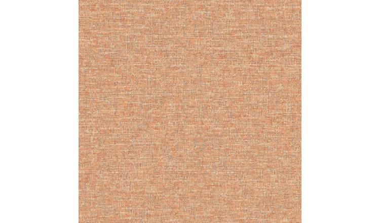 Esselle Home Plain and Teaxtured Weave Orange Wallpaper