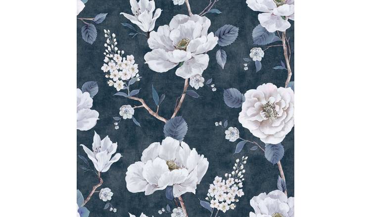 Arthouse Floral Blue Wallpaper